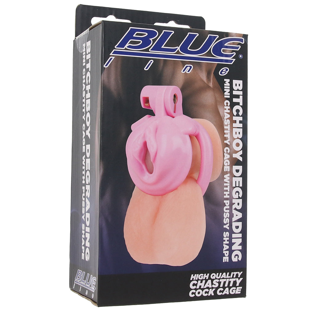 Blueline Bitchboy Degrading Mini Chastity Cage - Tophatter's Adult Sex Toys Online Bondage and Fetish > Cock and Ball Devices - Tophatter Daily Deals