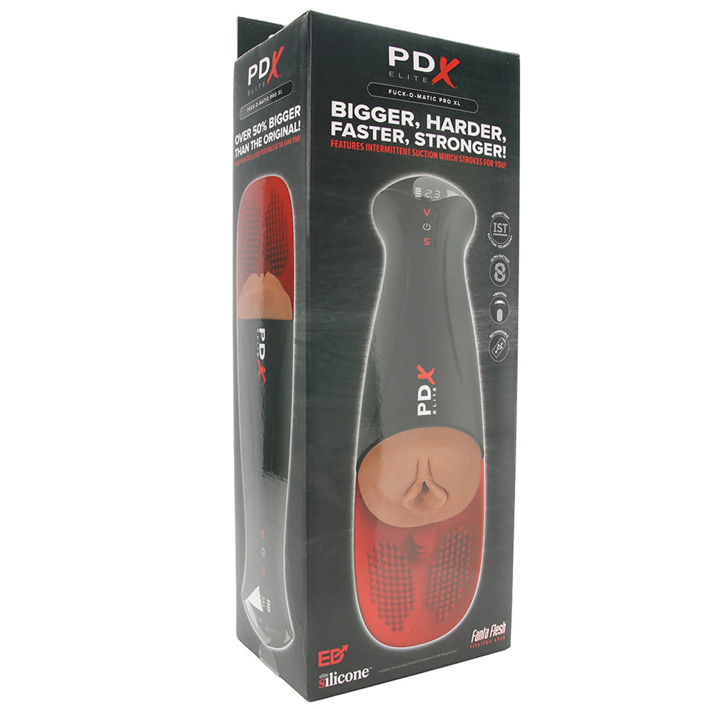 PDX Elite Fap-O-Matic Pro XL Suction Stroker in Brown - Tophatter's Adult Sex Toys Online Male Masturbators > Auto Strokers - Tophatter Daily Deals