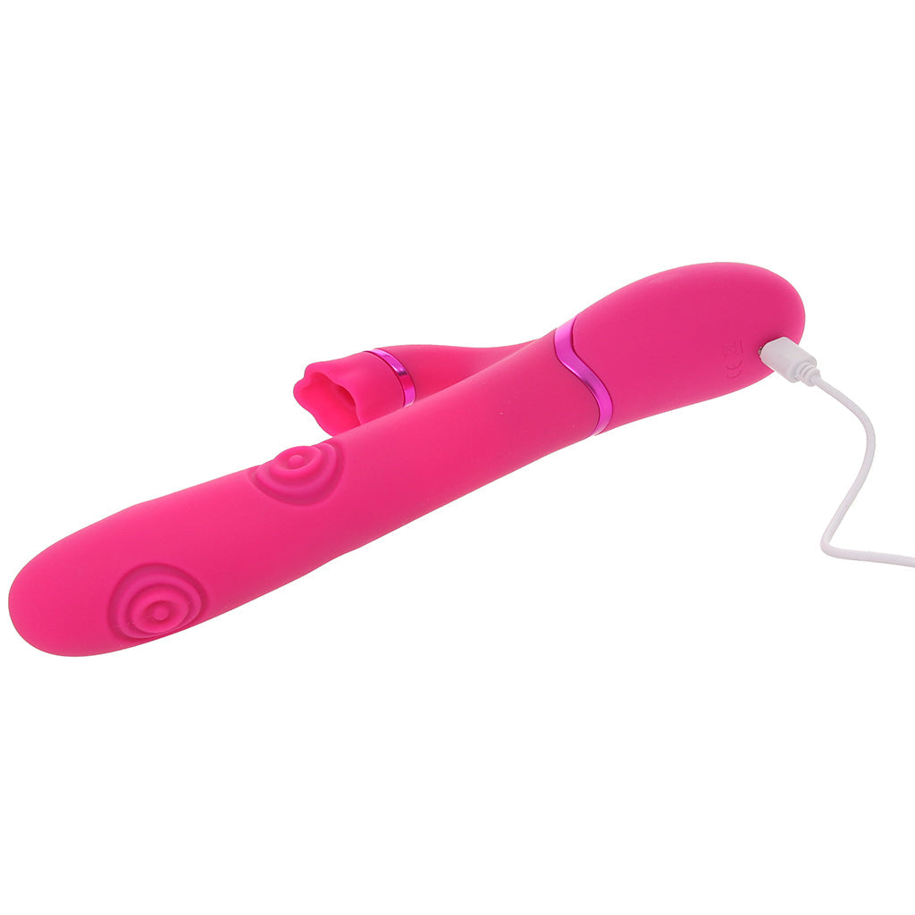 Dolce Vive Fiore Air Wave Tapping Rabbit Vibe - Tophatter's Adult Sex Toys Online Vibrators > Rabbit Vibrators - Tophatter Daily Deals
