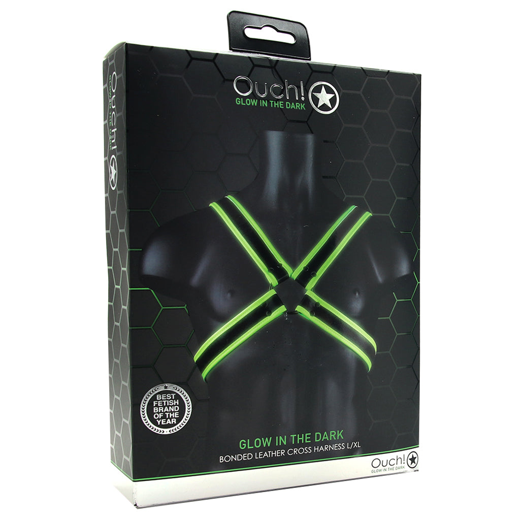 Ouch! Glow In The Dark Cross Harness /XL Bondage and Fetish > Men's Bondage Wear - Tophatter Daily Deals