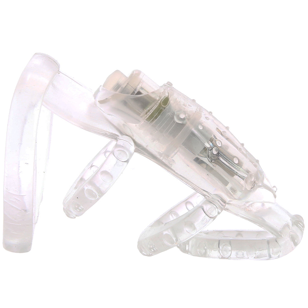 Dr. Love's Zinger Vibrating Cock Cage in Clear Bondage and Fetish > Cock and Ball Devices - Tophatter Daily Deals