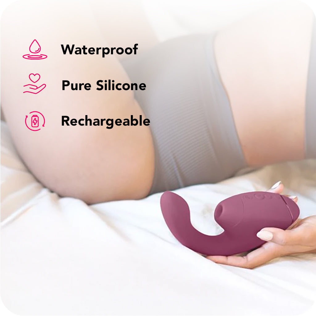 Womanizer Next Duo Clitoral Suction & G-Spot Vibe in Pink Vibrators > G-Spot Vibrators - Tophatter Daily Deals