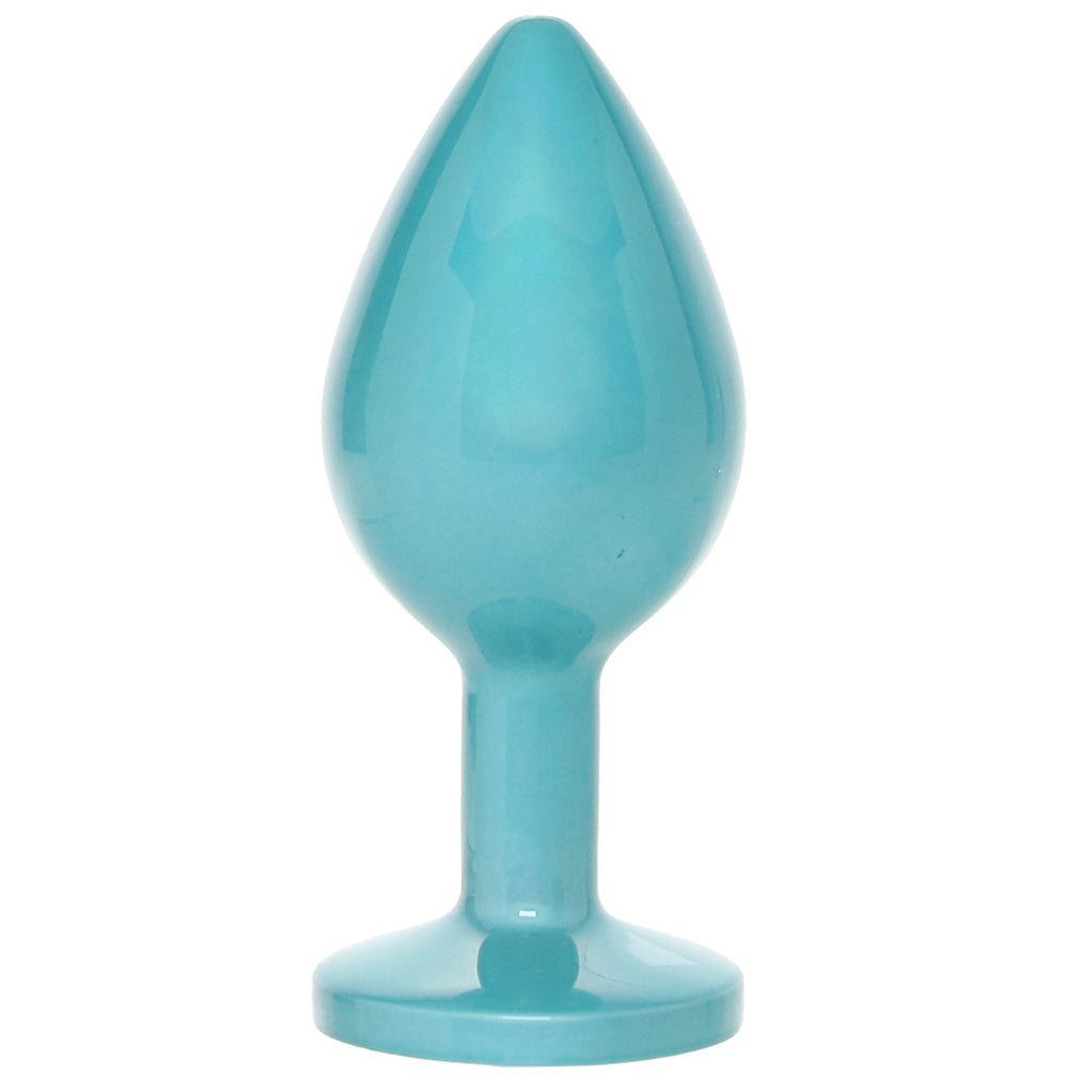 Rear Assets Small Metal Butt Plug in Teal - Tophatter's Adult Sex Toys Online Anal Sex Toys > Butt Plugs - Tophatter Daily Deals