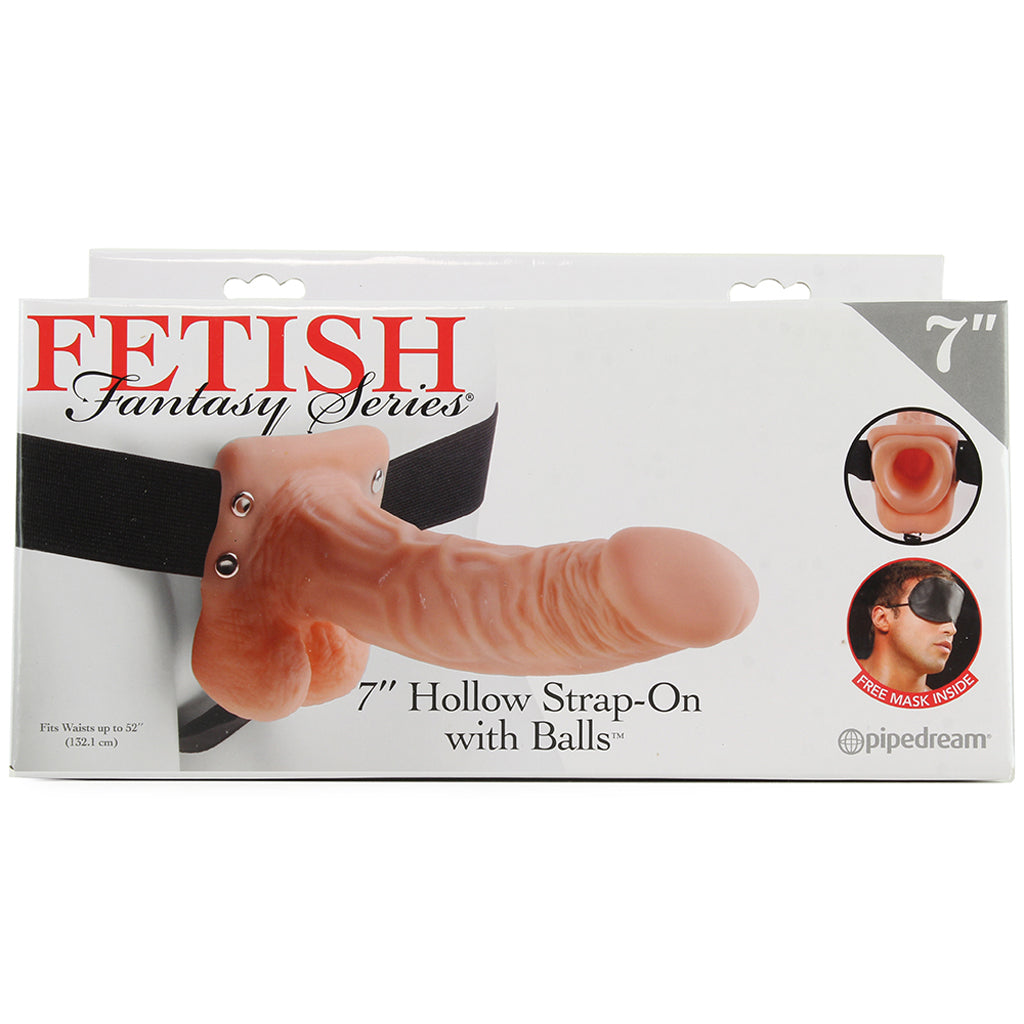 Fetish Fantasy 7 Inch Hollow Strap-On with Balls in Flesh Dildo Sex Toys > Strap-On and Harnesses - Tophatter Daily Deals