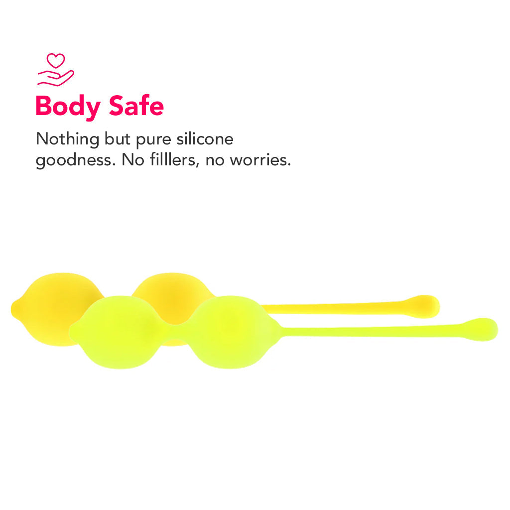 Lemon Squeeze.Relax.Repeat Kegel Dual Training Set Kegel, Ben Wa and Pelvic Health Tools - Tophatter Daily Deals