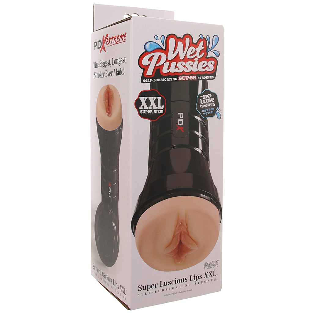 PDX Wet Pussies Super Luscious XXL Stroker in Light - Tophatter's Adult Sex Toys Online Male Masturbators > Pocket Strokers - Tophatter Daily Deals