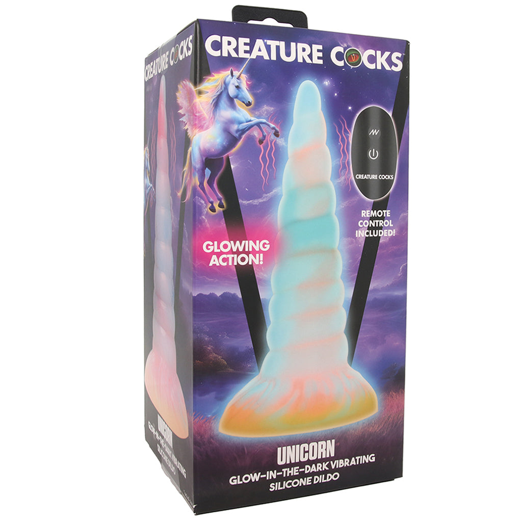 Creature Cocks Unicorn Glow-In-The-Dark Vibe - Tophatter's Vibrator Deals Online Dildo Sex Toys > Fantasy Dildos - Tophatter Daily Deals