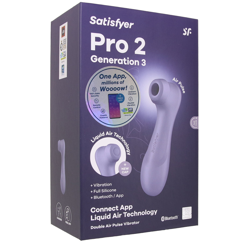 Satisfyer Pro 2 Gen 3 Double Air Pulse App Vibe in Lilac Vibrators > Clitoral Stimulators - Tophatter Daily Deals