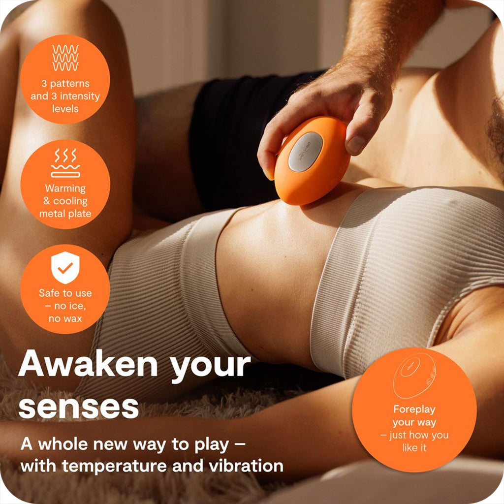 We-Vibe Temp Temperature Play Vibe in Tangerine Vibrators > Clitoral Stimulators - Tophatter Daily Deals