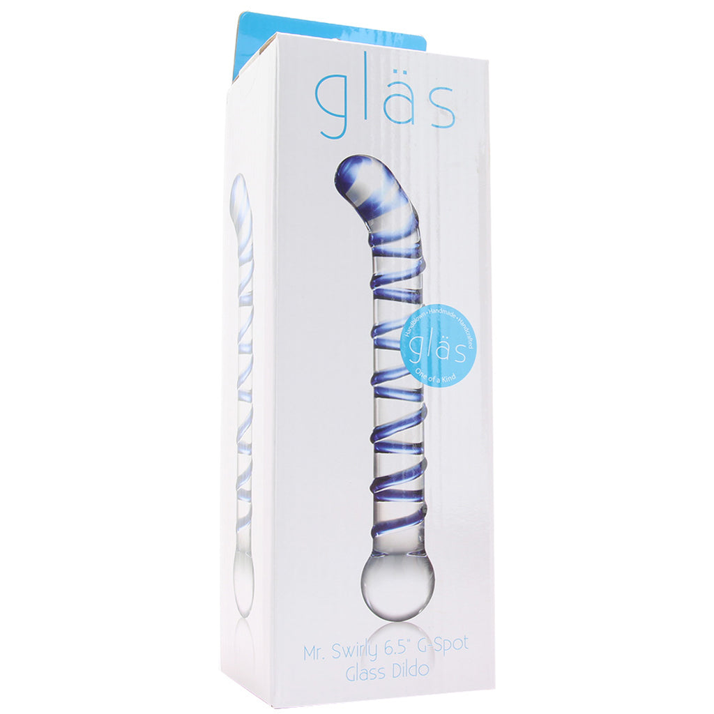 gläs Mr. Swirly 6.5 Inch G-Spot Glass Dildo - Tophatter's Adult Products Dildo Sex Toys > Pyrex Glass Dildos - Tophatter Daily Deals