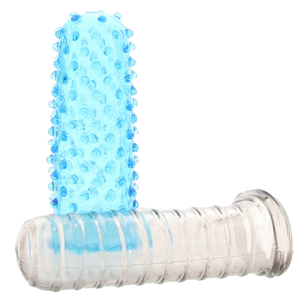 Blue Line 2-Pack Anal Finger Sleeves - Tophatter's Adult Sex Toys Online Anal Sex Toys > Anal Starter Toys - Tophatter Daily Deals