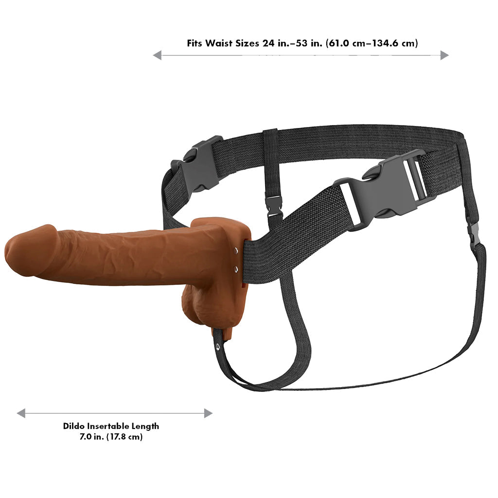 Fantasy X-tensions 7 Inch Hollow Strap-On Vibe in Brown Male Enhancement > Extenders and Sleeves - Tophatter Daily Deals