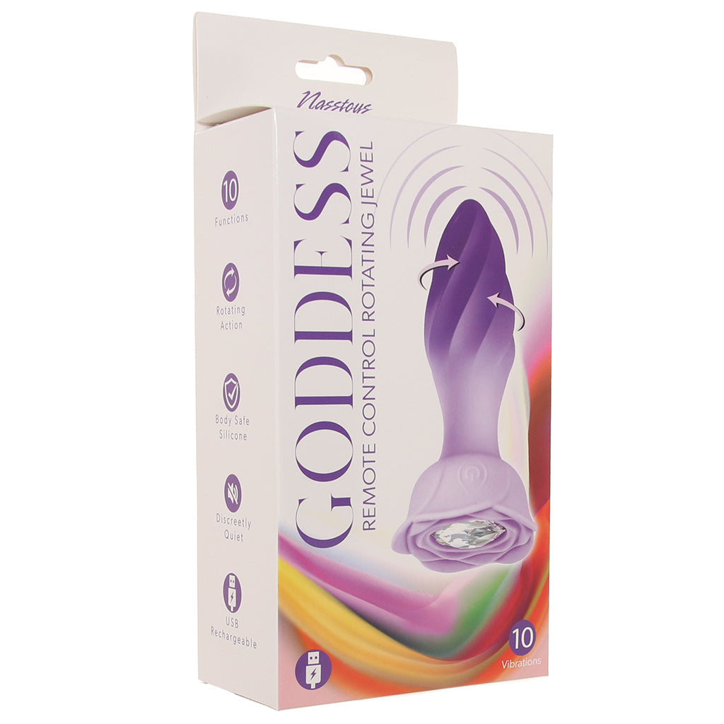 Goddess Remote Rotating Jewel Butt Plug Anal Sex Toys > Butt Plugs - Tophatter Daily Deals