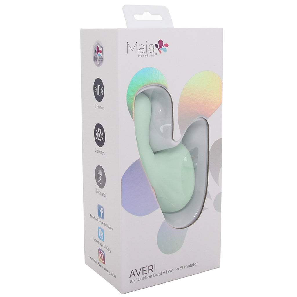 Averi Dual Stimulator Vibe in Green Vibrators > Clitoral Stimulators - Tophatter Daily Deals