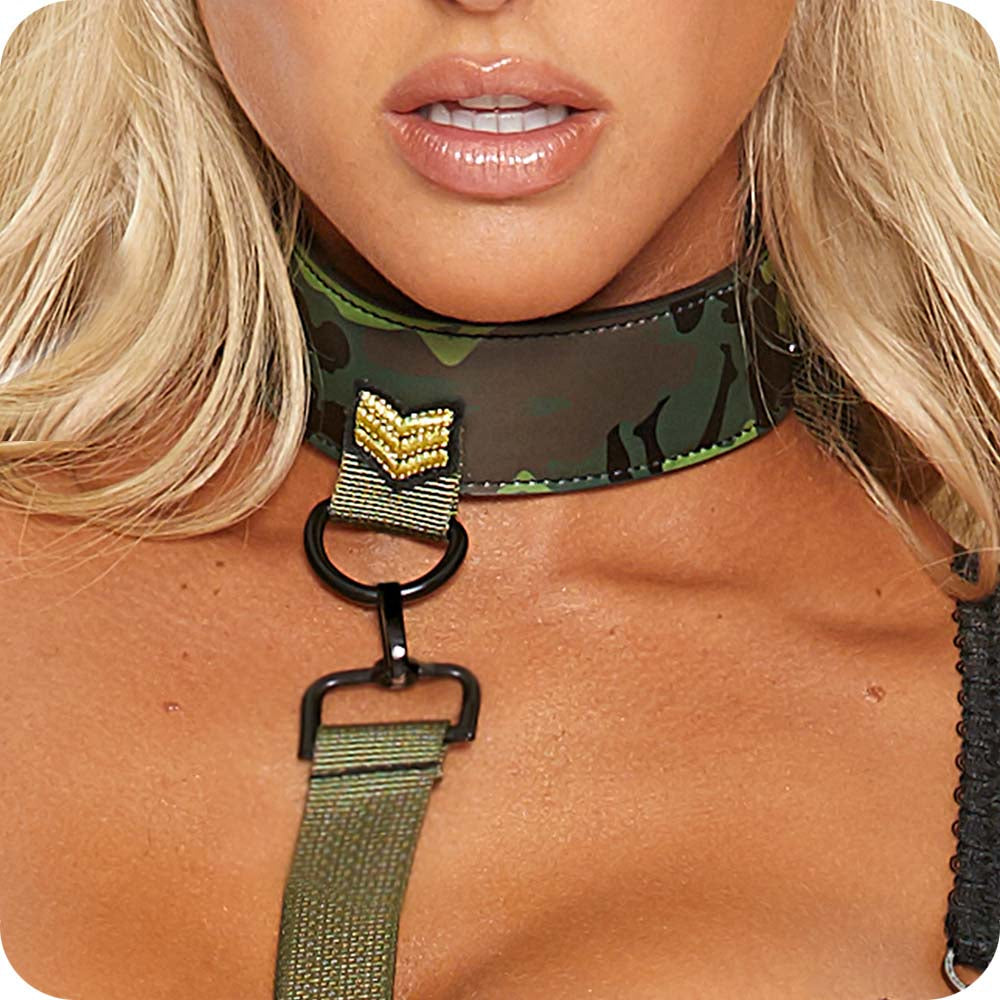 Ouch! Army Themed Collar with Leash Bondage and Fetish > Leashes and Collars - Tophatter Daily Deals