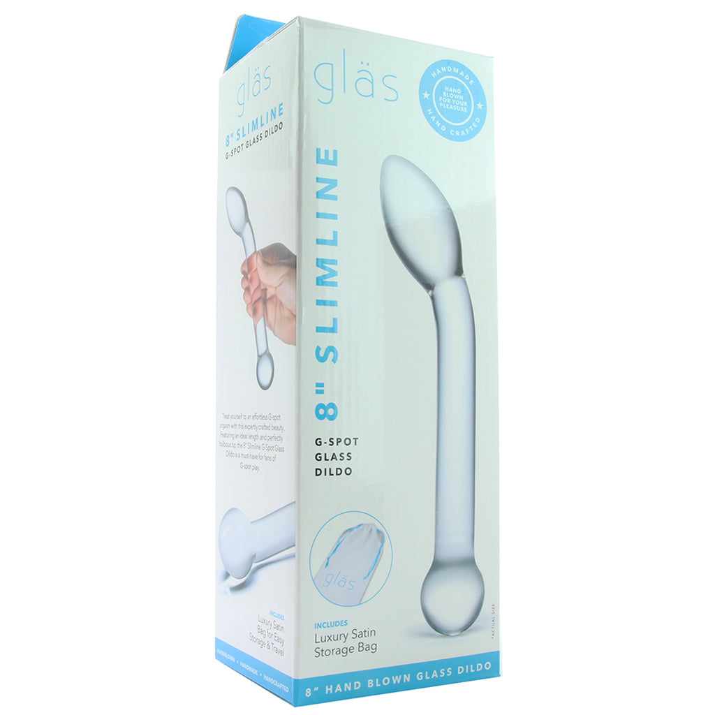 gläs 8 Inch Slimline G-Spot Glass Dildo Dildo Sex Toys > G-Spot Dildos - Tophatter Daily Deals