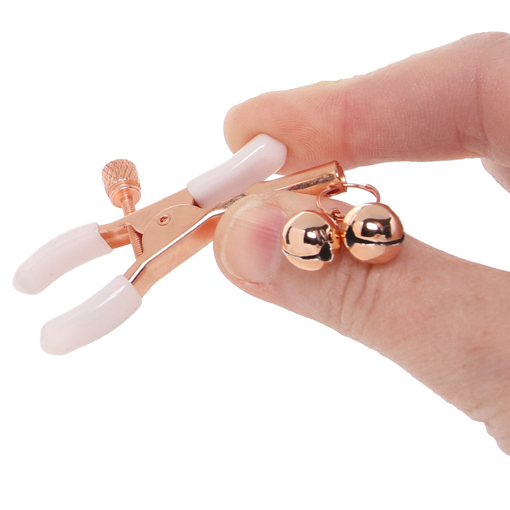 S&M Peaches 'n CreaMe Bell Nipple Clamps Bondage and Fetish > Nipple Stimulators & Clamps - Tophatter Daily Deals