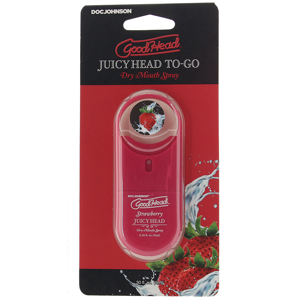 GoodHead Juicy Head Dry Mouth Spray To-Go in Strawberry - Tophatter's Adult Products Lubes and Lotions > Flavored Sex Lubes - Tophatter Daily Deals