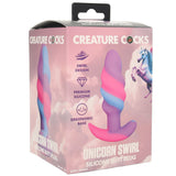 Creature Cocks Unicorn Swirl Silicone Butt Plug in Small Anal Sex Toys > Butt Plugs - Tophatter Daily Deals