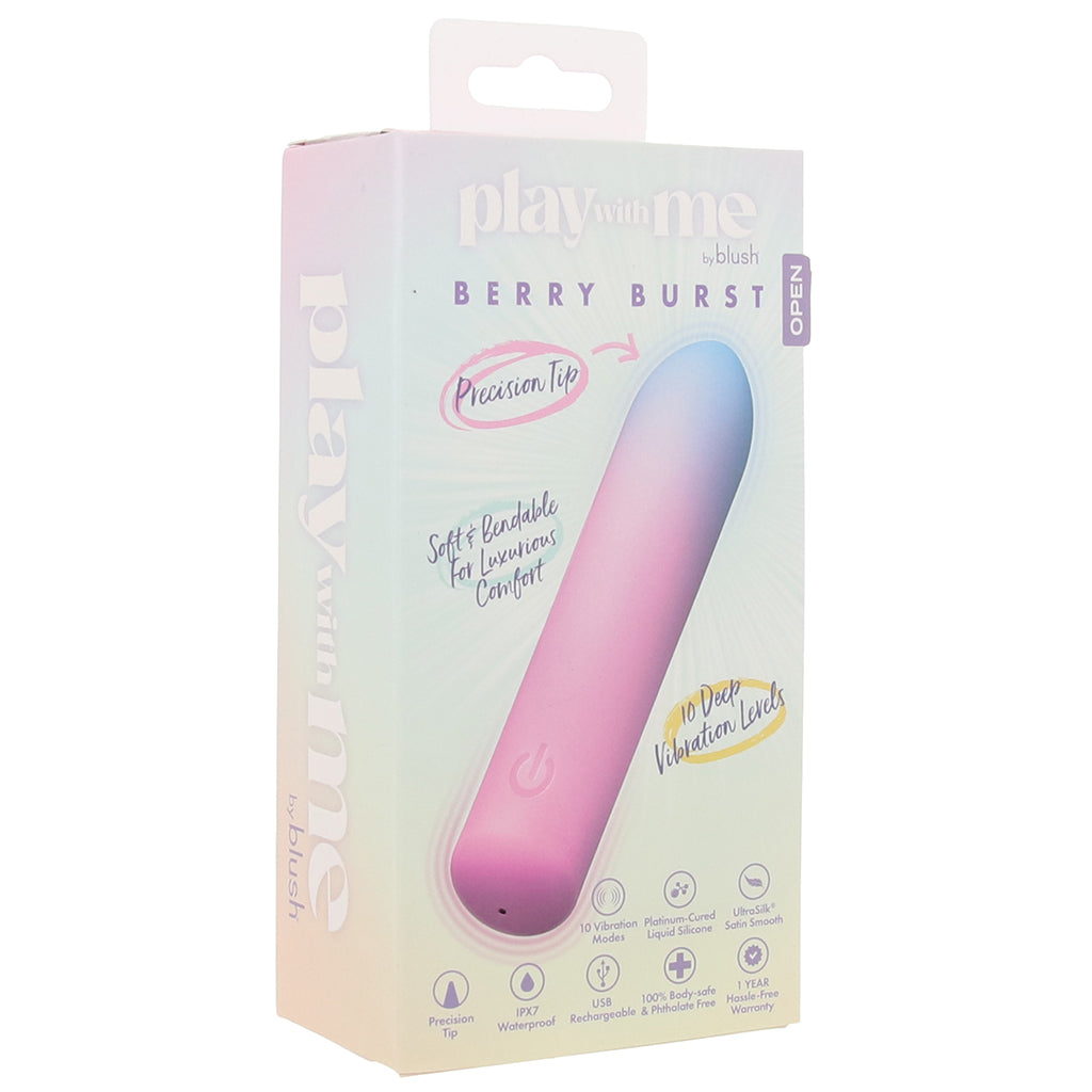 Play With Me Berry Burst Flexible Bullet Vibe Vibrators > Bullet and Egg Vibrators - Tophatter Daily Deals