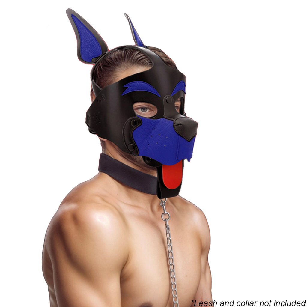 Kanine Kolection Alpha Dog Pup Hood in Blue Bondage and Fetish > Pleasure Masks and Dress Up Play - Tophatter Daily Deals