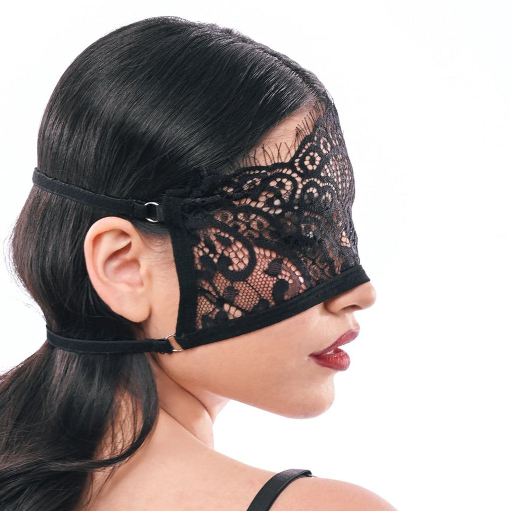 S&M Veiled Vision Lace Blindfold - Tophatter's Adult Sex Toys Online Bondage and Fetish > Pleasure Masks and Dress Up Play - Tophatter Daily Deals