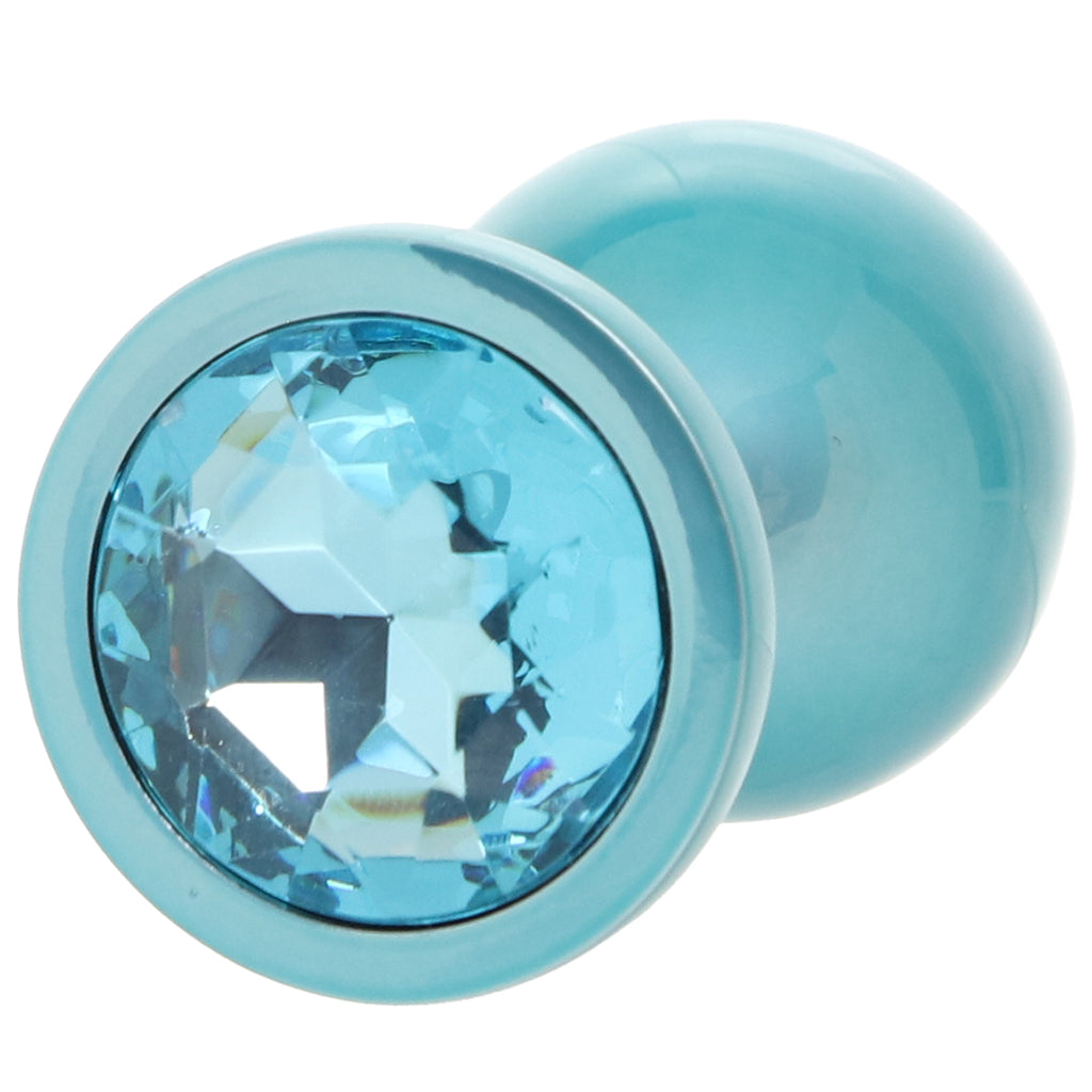 Rear Assets Medium Metal Butt Plug in Teal - Tophatter's Adult Sex Toys Online Anal Sex Toys > Butt Plugs - Tophatter Daily Deals