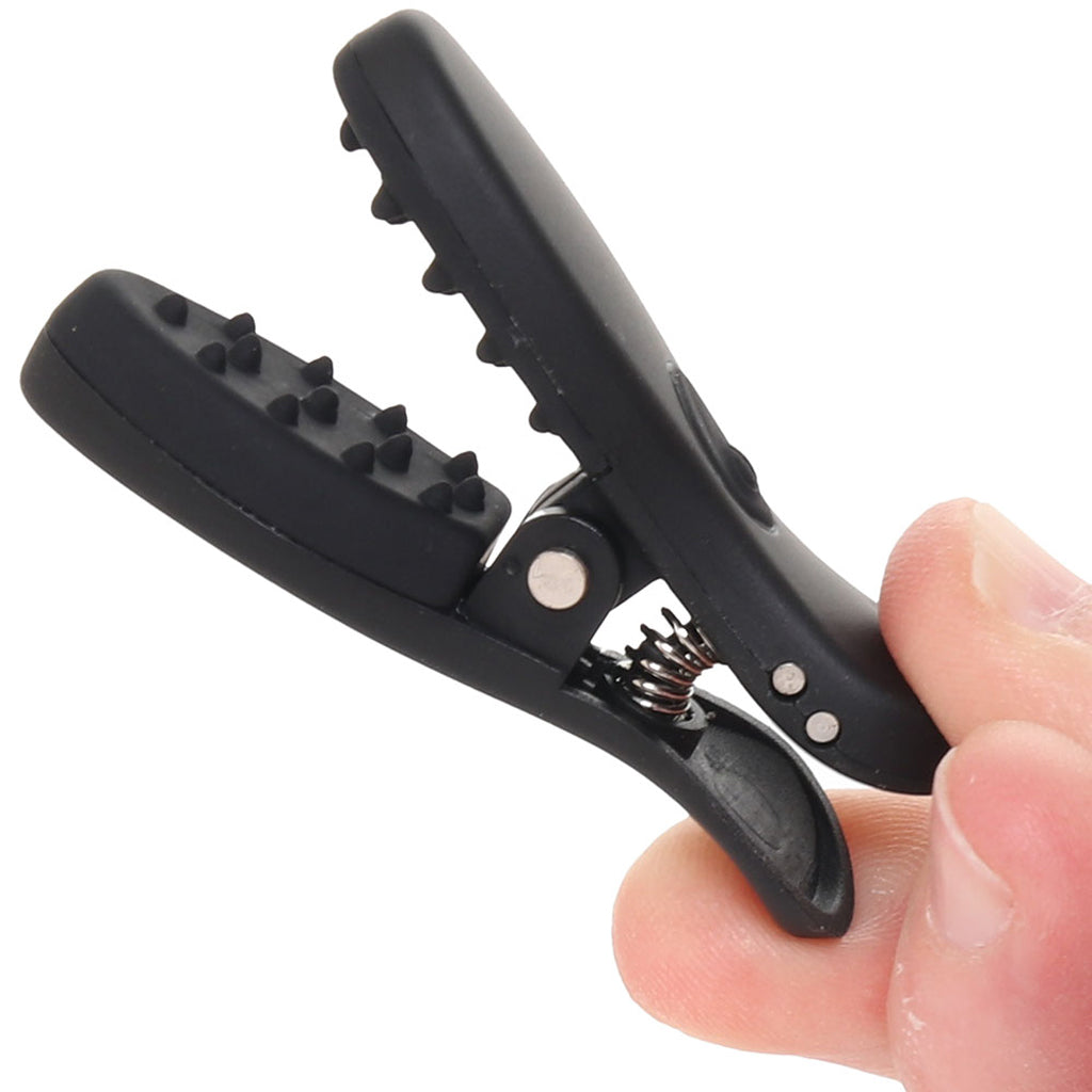 Master Series Dark Grip Vibrating Nipple Clamps Bondage and Fetish > Nipple Stimulators & Clamps - Tophatter Daily Deals