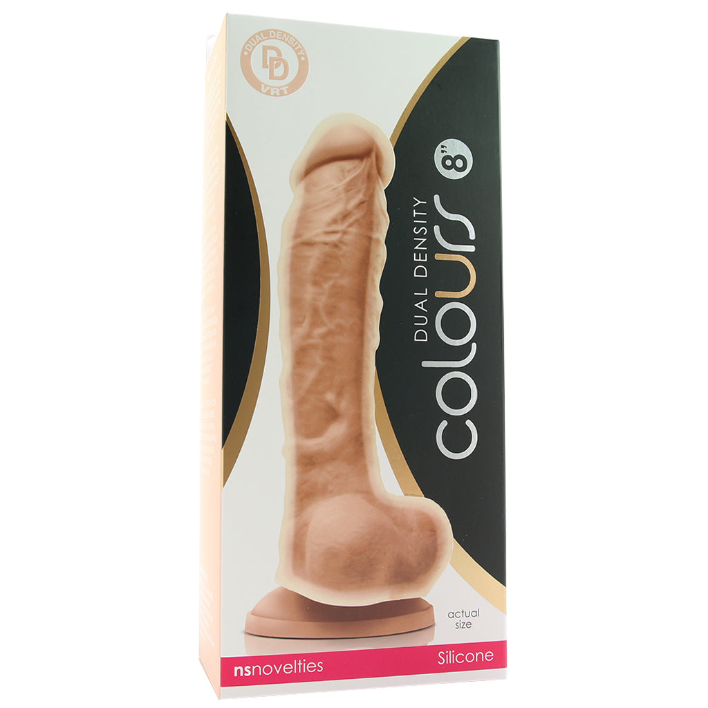 Colours 8 Inch Dual Density Silicone Dildo in White Dildo Sex Toys > Realistic Dildos - Tophatter Daily Deals