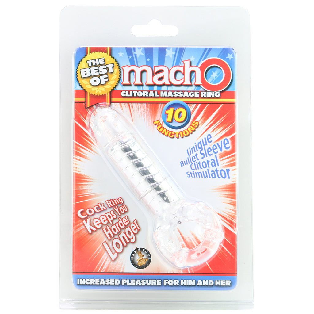 MachO Clitoral Massage Vibrating Cock Ring in Clear Cock Rings - Tophatter Daily Deals