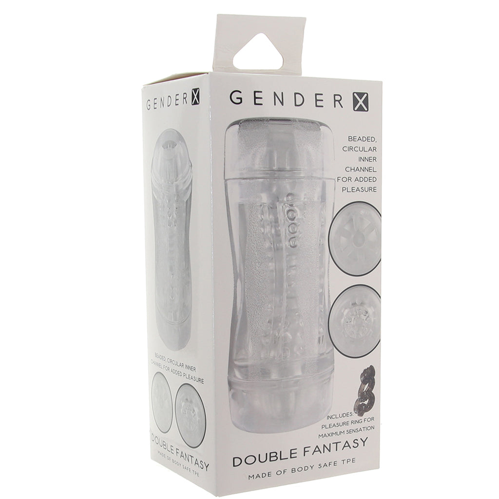 Gender X Double Fantasy Dual Ended Stroker Male Masturbators > Self-Contained Strokers - Tophatter Daily Deals