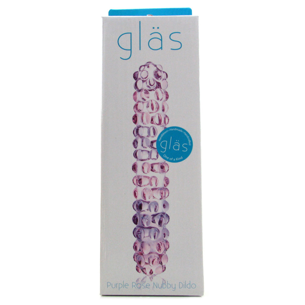 gläs 7 Inch Purple Rose Nubby Dildo Dildo Sex Toys > Pyrex Glass Dildos - Tophatter Daily Deals