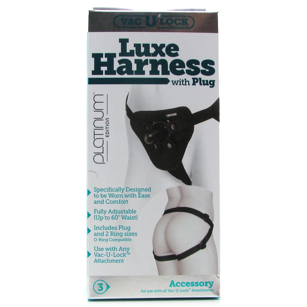 Platinum Edition Vac-U-Lock Luxe Harness with Plug Dildo Sex Toys > Strap-On and Harnesses - Tophatter Daily Deals