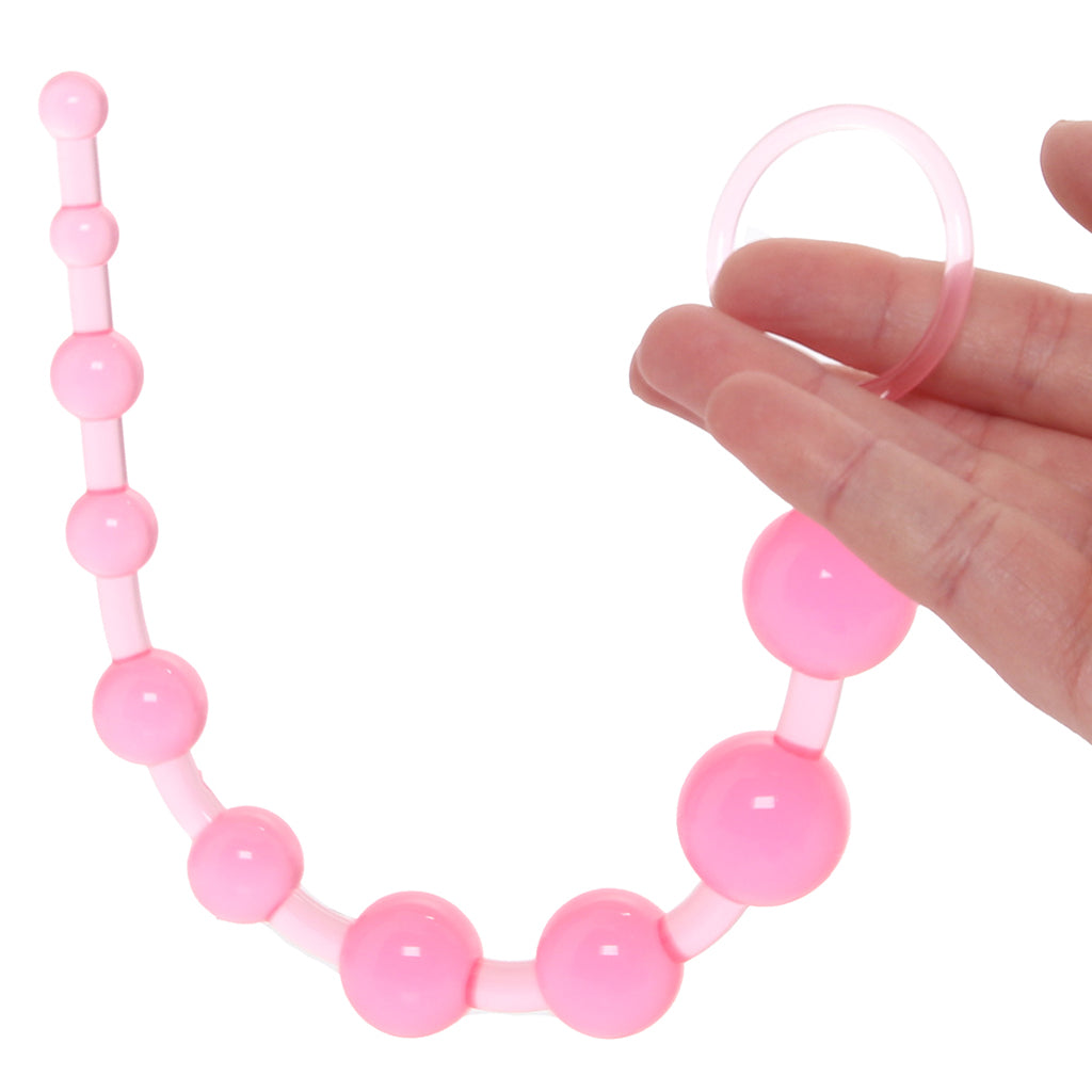 X-10 Anal Beads in Pink - Tophatter's Adult Products Anal Sex Toys > Anal Beads - Tophatter Daily Deals