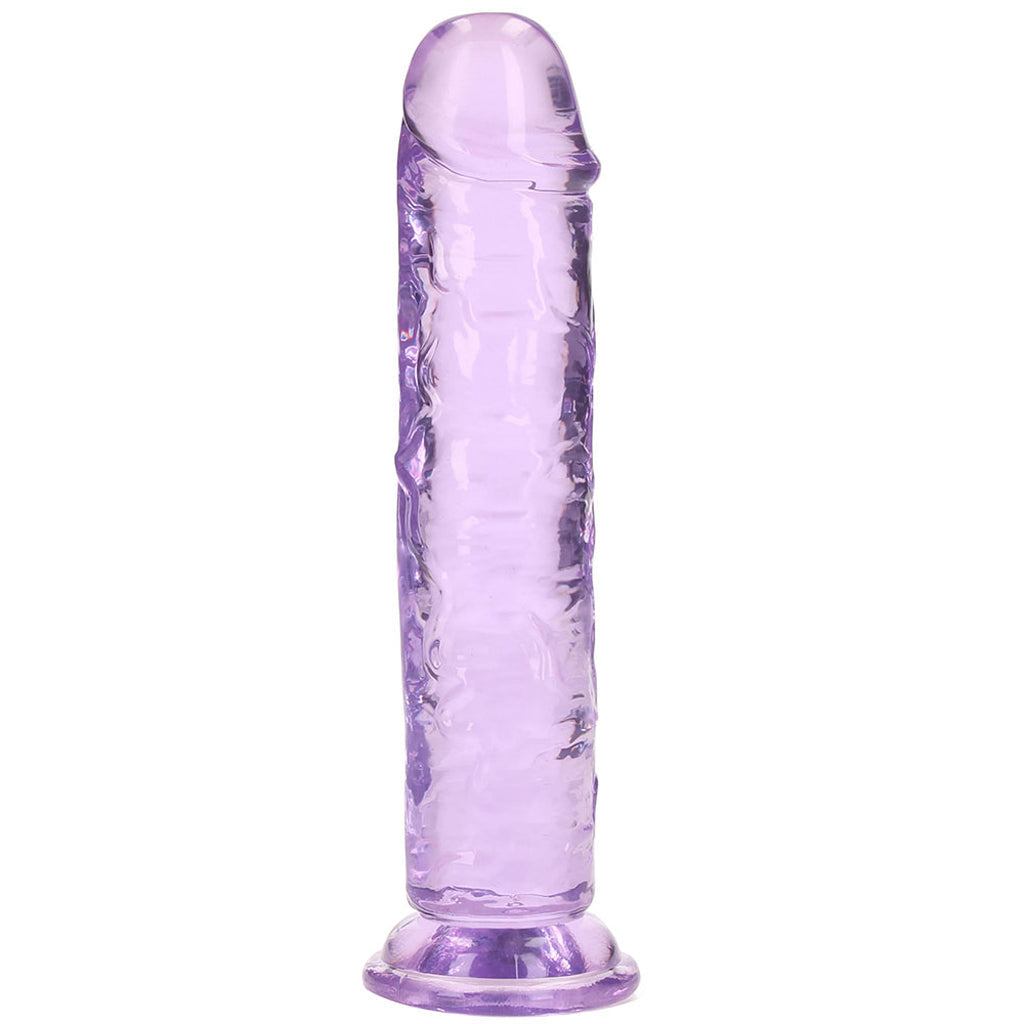 RealRock Crystal Clear Jelly 7 Inch Dildo in Purple - Tophatter's Adult Products Dildo Sex Toys > Realistic Dildos - Tophatter Daily Deals