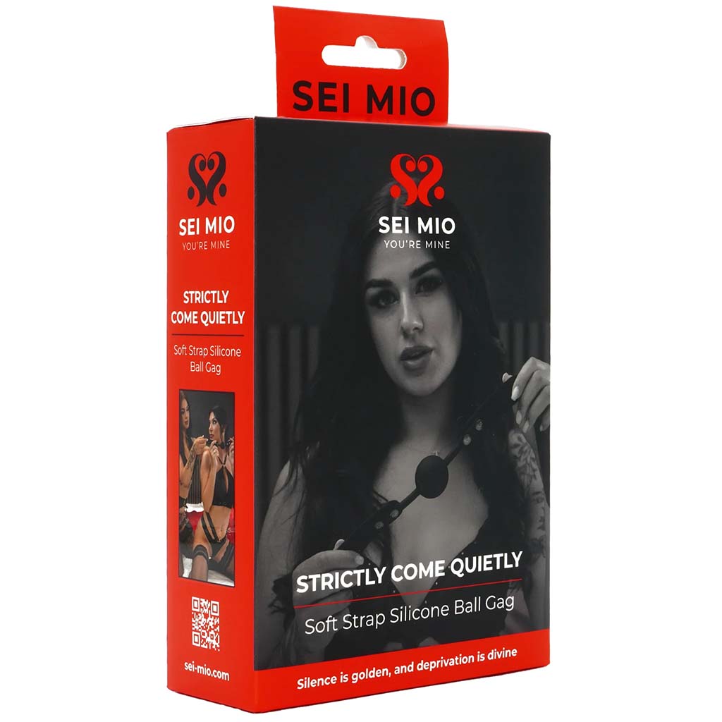 Sei Mio Strictly Come Quietly Soft Strap Silicone Ball Gag Bondage and Fetish > Ball Gags & Mouth Restraints - Tophatter Daily Deals