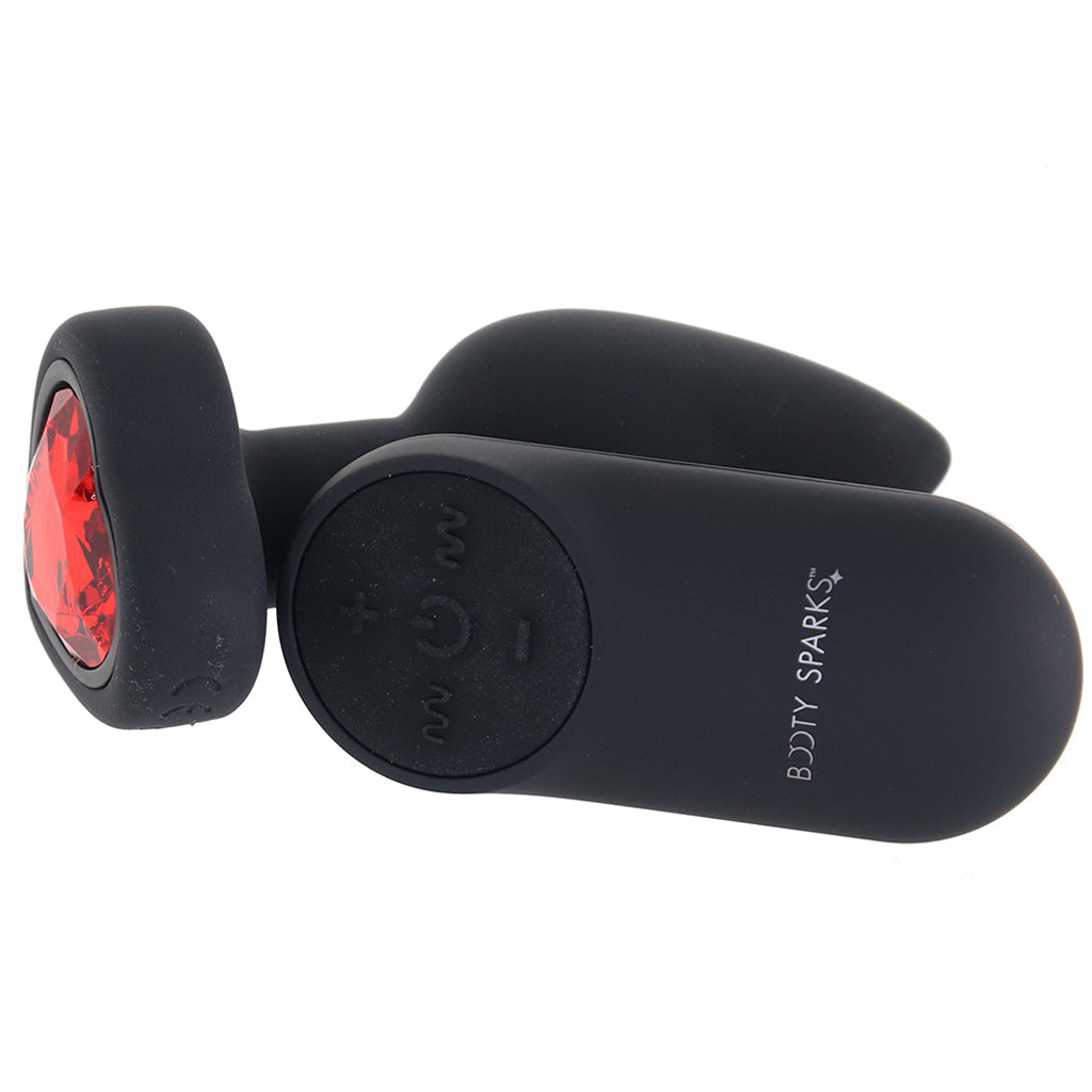 Booty Sparks Red Heart Gem Vibrating Anal Plug in Small Anal Sex Toys > Butt Plugs - Tophatter Daily Deals