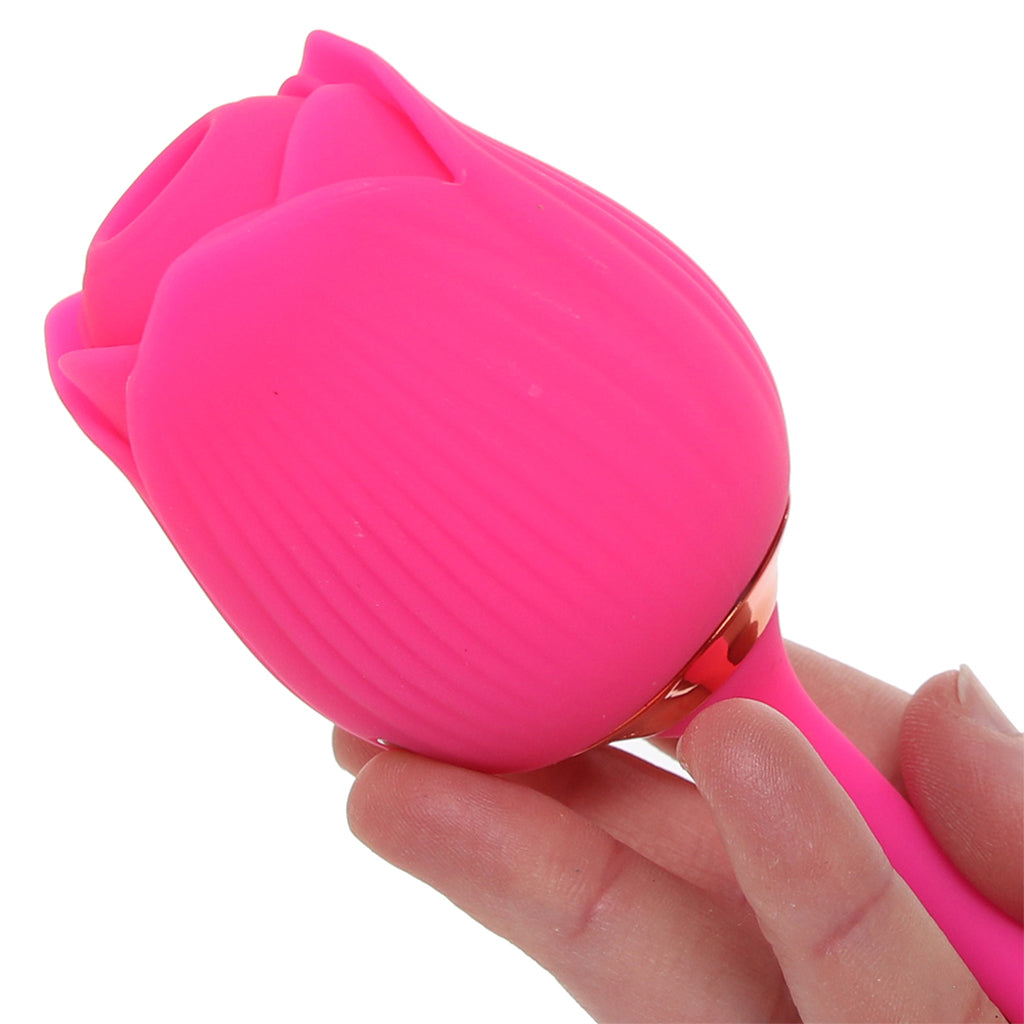Pink Pussycat Thrusting Rose Vibe Vibrators > Clitoral Stimulators - Tophatter Daily Deals