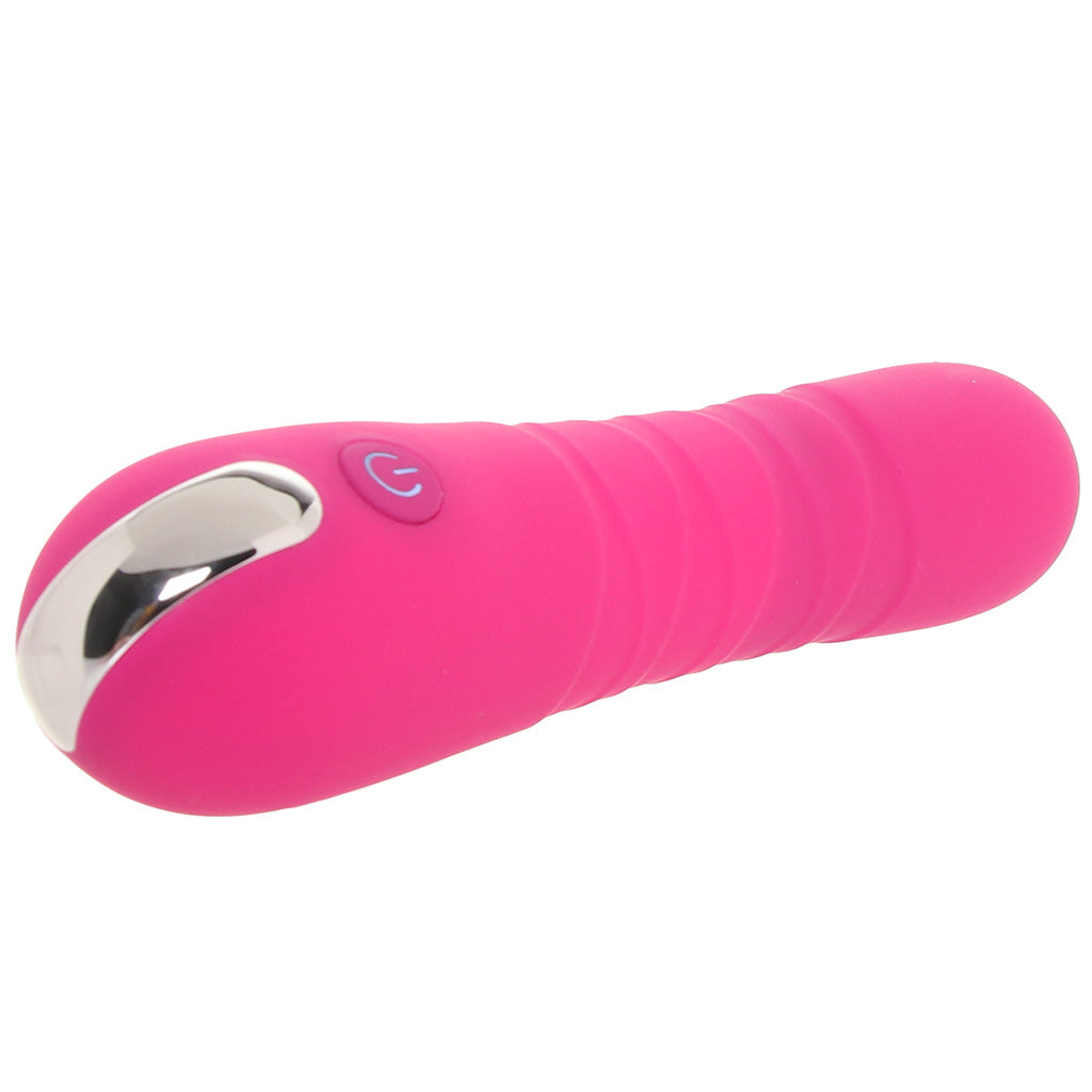 Bang! Thrusting Silicone Vibe in Pink Thrusting Dildos & Vibrators - Tophatter Daily Deals