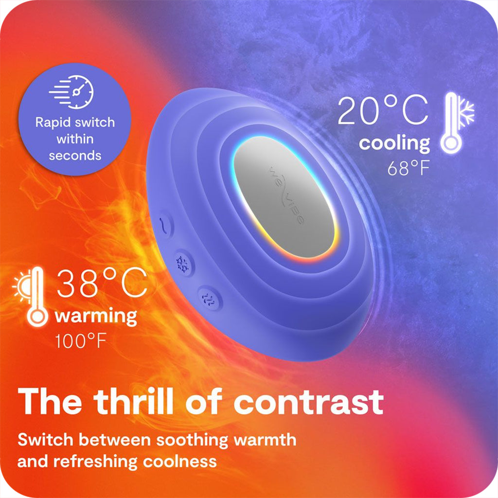 We-Vibe Temp Temperature Play Vibe in Lavender Blue Vibrators > Clitoral Stimulators - Tophatter Daily Deals