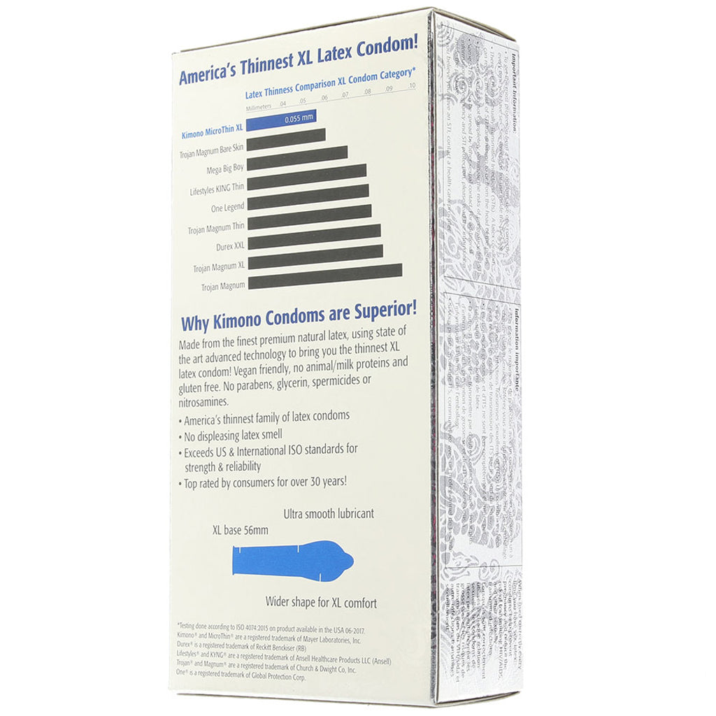 Kimono MicroThin XL Condoms in 12 Pack Condoms - Tophatter Daily Deals