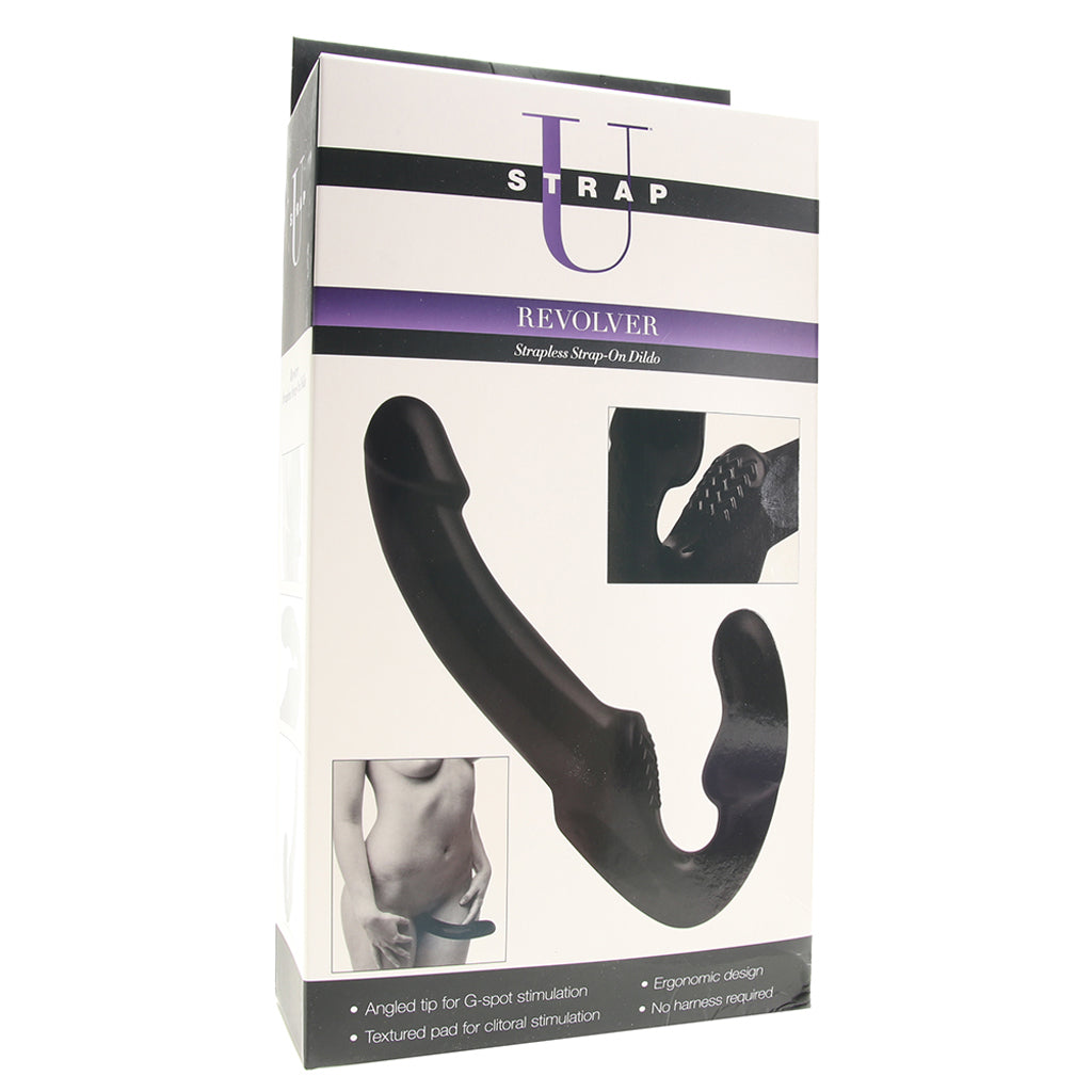 Strap U Revolver Strapless Strap-On Dildo in Black Dildo Sex Toys > Strap-On and Harnesses - Tophatter Daily Deals