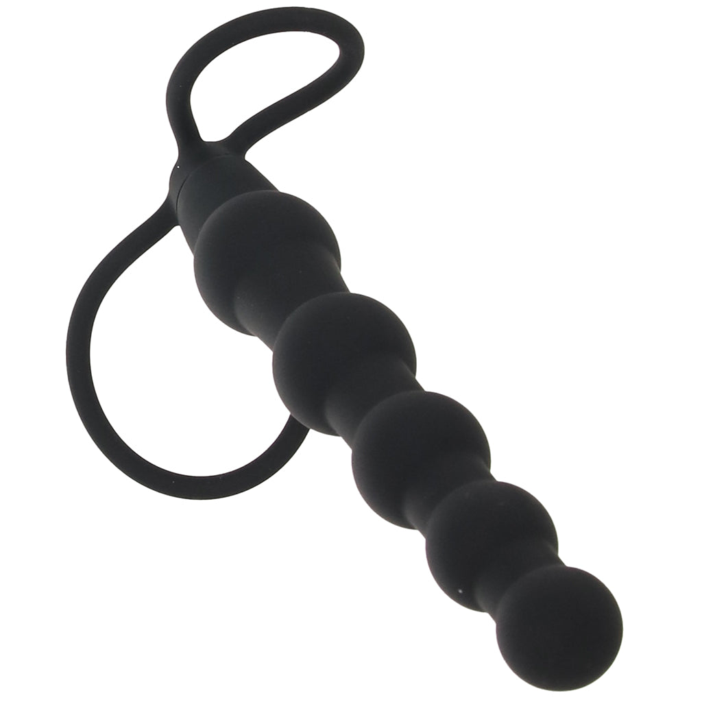 Silicone Beaded Double Rider in Black Anal Sex Toys > Anal Beads - Tophatter Daily Deals