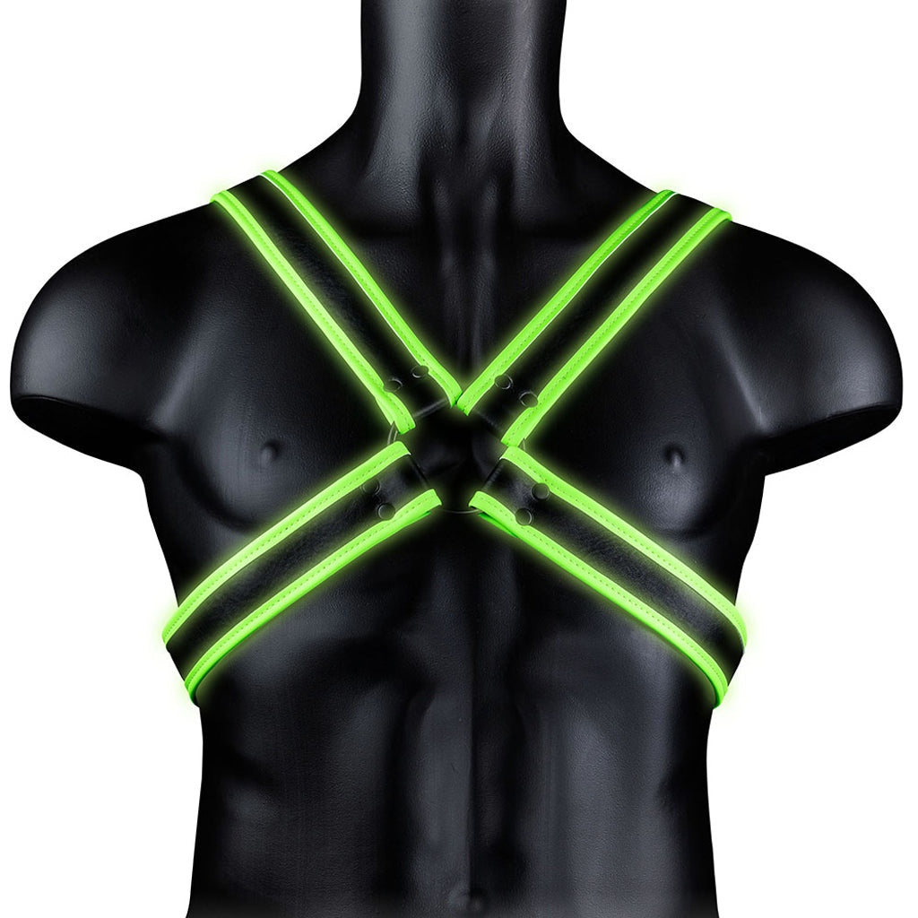 Ouch! Glow In The Dark Cross Harness /XL Bondage and Fetish > Men's Bondage Wear - Tophatter Daily Deals