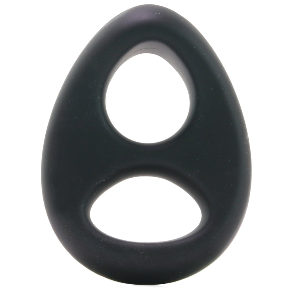Renegade Romeo Soft Silicone Dual Ring in Black - Tophatter's Adult Products Cock Rings - Tophatter Daily Deals