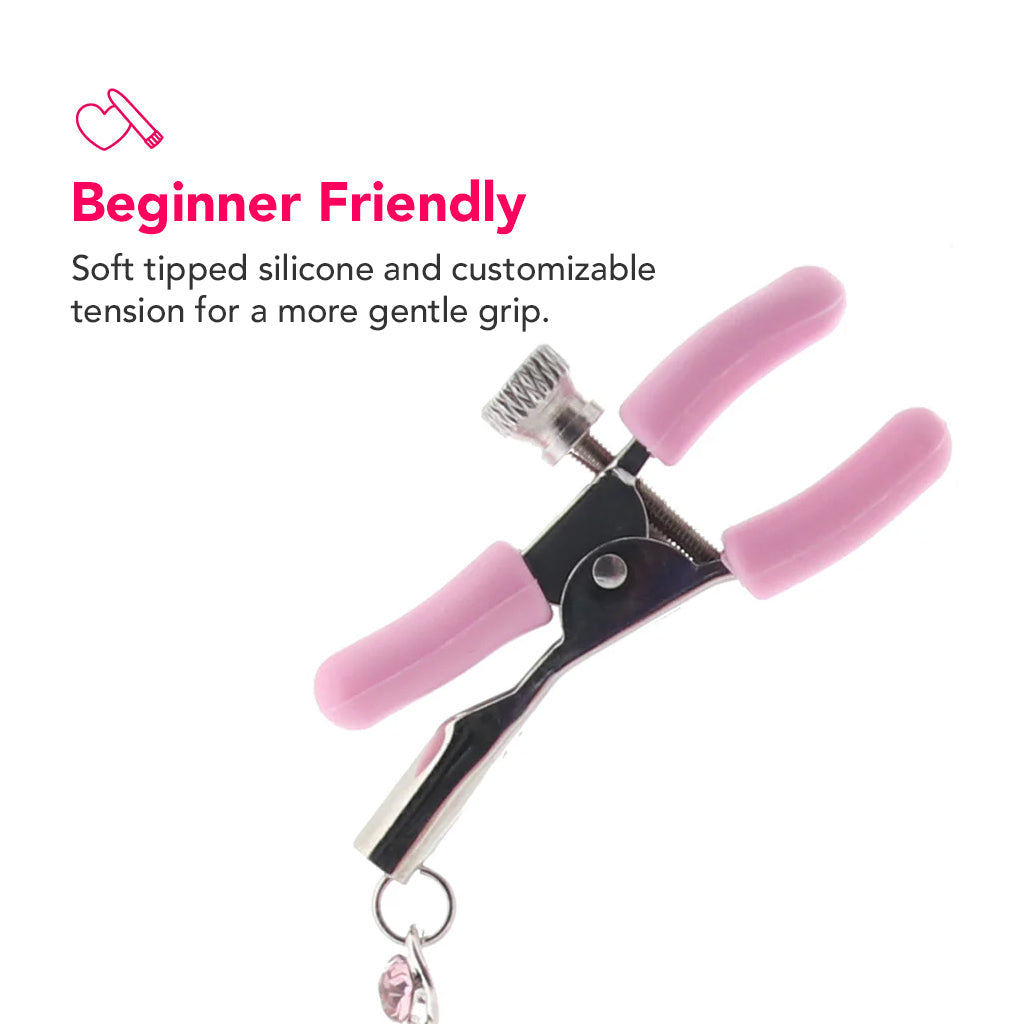 PinkCherry In A Pinch Beginner Nipple Clamps Bondage and Fetish > Nipple Stimulators & Clamps - Tophatter Daily Deals