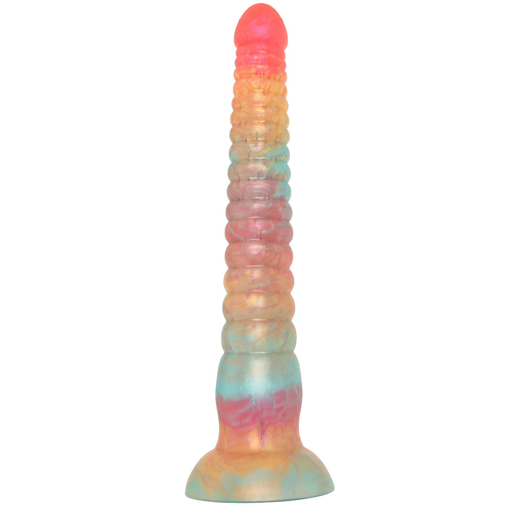 Colours Stacked 9 Inch Dildo in Red/Gold - Tophatter's Adult Sex Toys Online Dildo Sex Toys > Non-Phallic Dildos - Tophatter Daily Deals