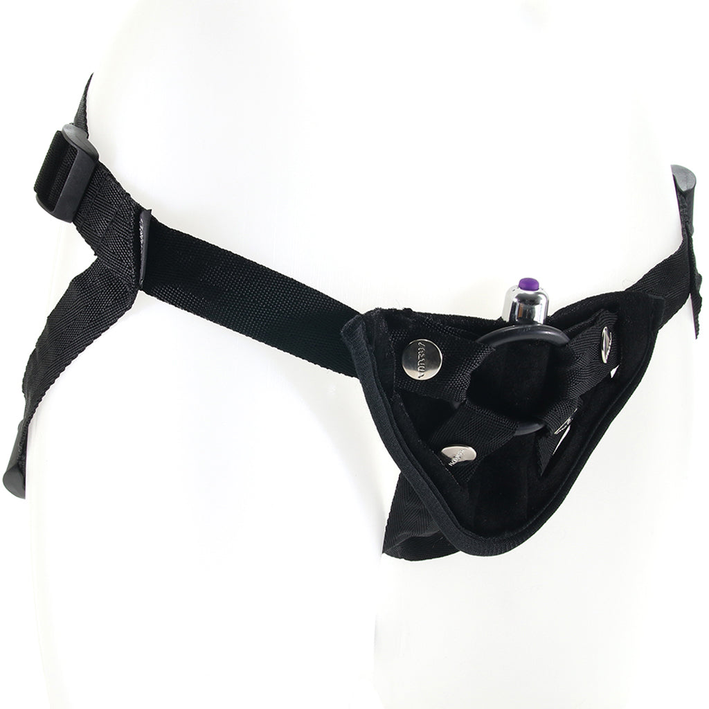 Velvet Vibrating Bullet Harness in Black Dildo Sex Toys > Strap-On and Harnesses - Tophatter Daily Deals
