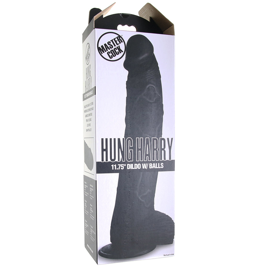 Master Cock Hung Harry 11.75 Inch Ballsy Dildo in Black Dildo Sex Toys > Realistic Dildos - Tophatter Daily Deals