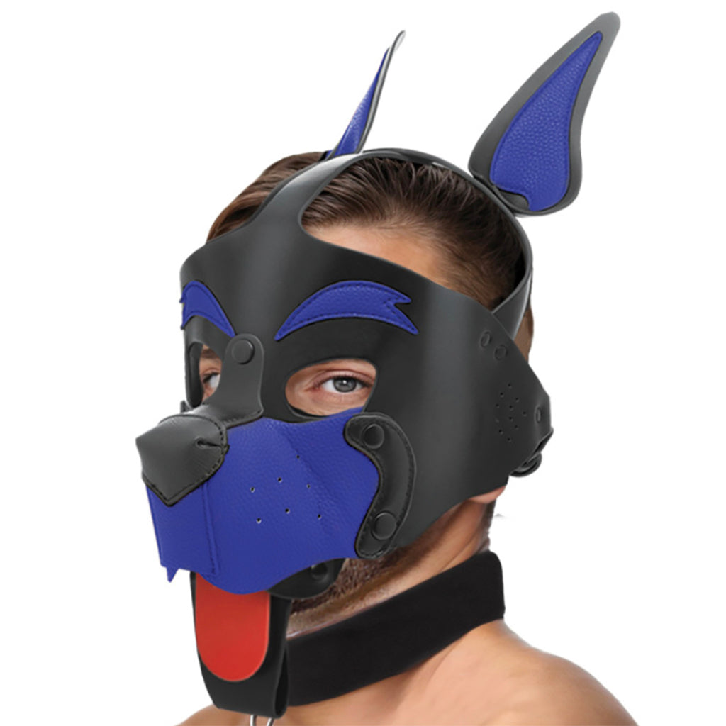 Kanine Kolection Alpha Dog Pup Hood in Blue Bondage and Fetish > Pleasure Masks and Dress Up Play - Tophatter Daily Deals